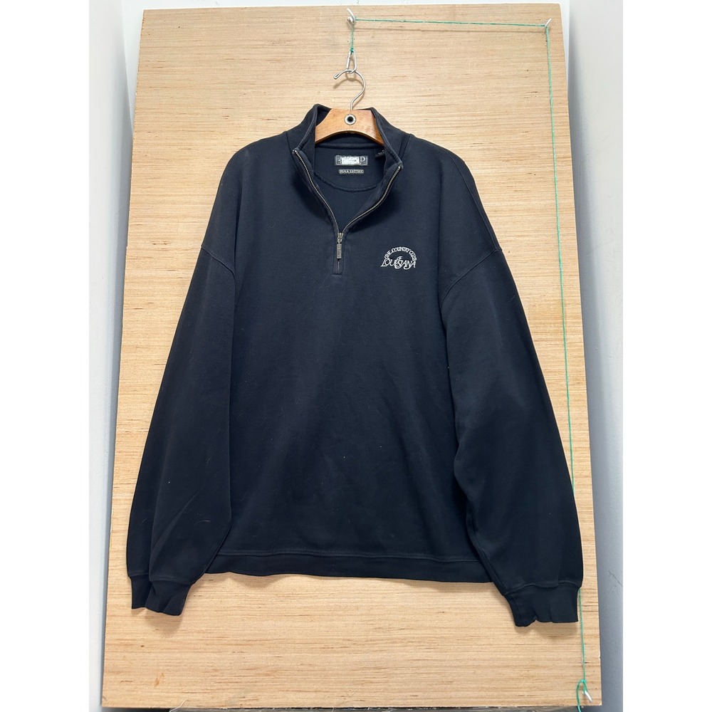 The Country Club of Louisiana Pullover XL Black Pima‎ Cotton Quarter Zip